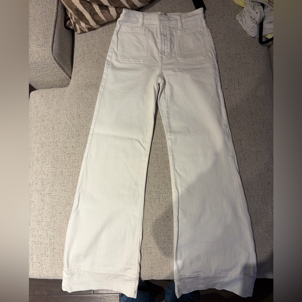 7 For All Mankind White Flare jeans